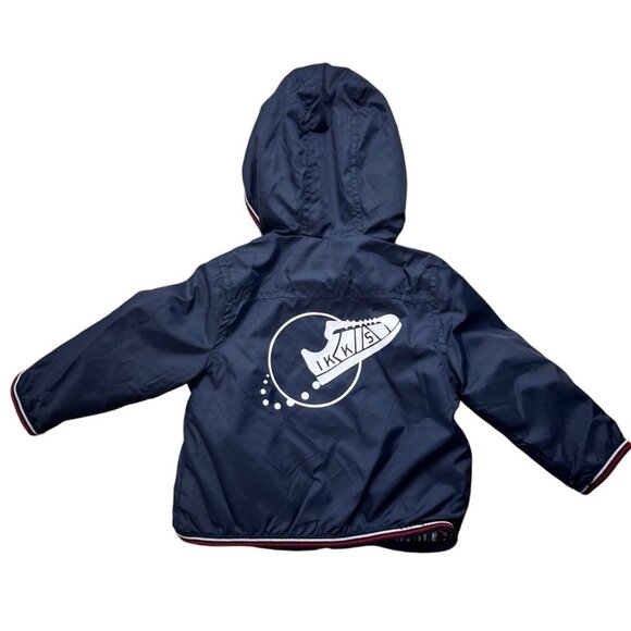 IKKS New Reversible Baby Jacket Size 6 Months Navy Blue - Picture 5 of 9